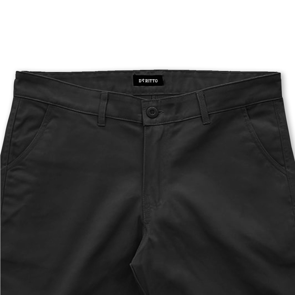 Dritto Chino Short Pants &quot;Raccolto&quot; Celana Pendek Chino - Hitam