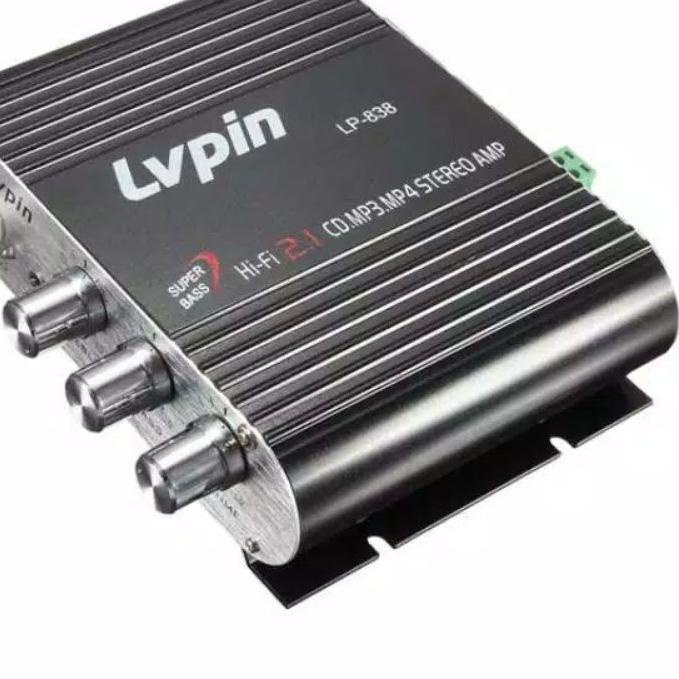 ♣ Amplifier mini 200W Rms Mini Hi-Fi 2.1 untuk Mobil - Motor - Rumah ♢