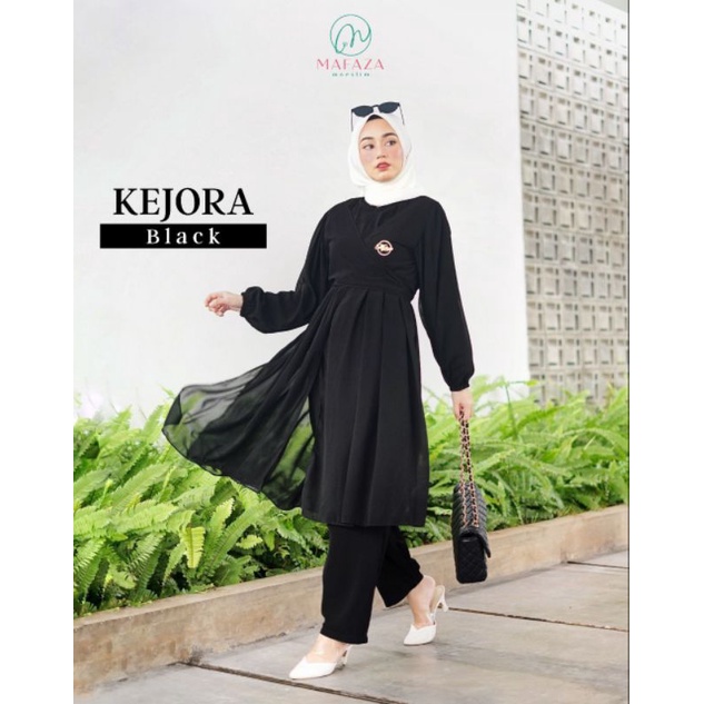 KEJORA ONE SET, SETELAN CANTIK BAHAN CERUTY PREMIUM ORIGINAL BY MAFAZA (BISA COD)