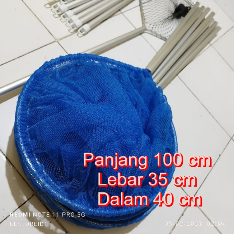 Serok IKAN Almini Panjang 100cm lebar 35cm dalam 40m Penangkap ikan