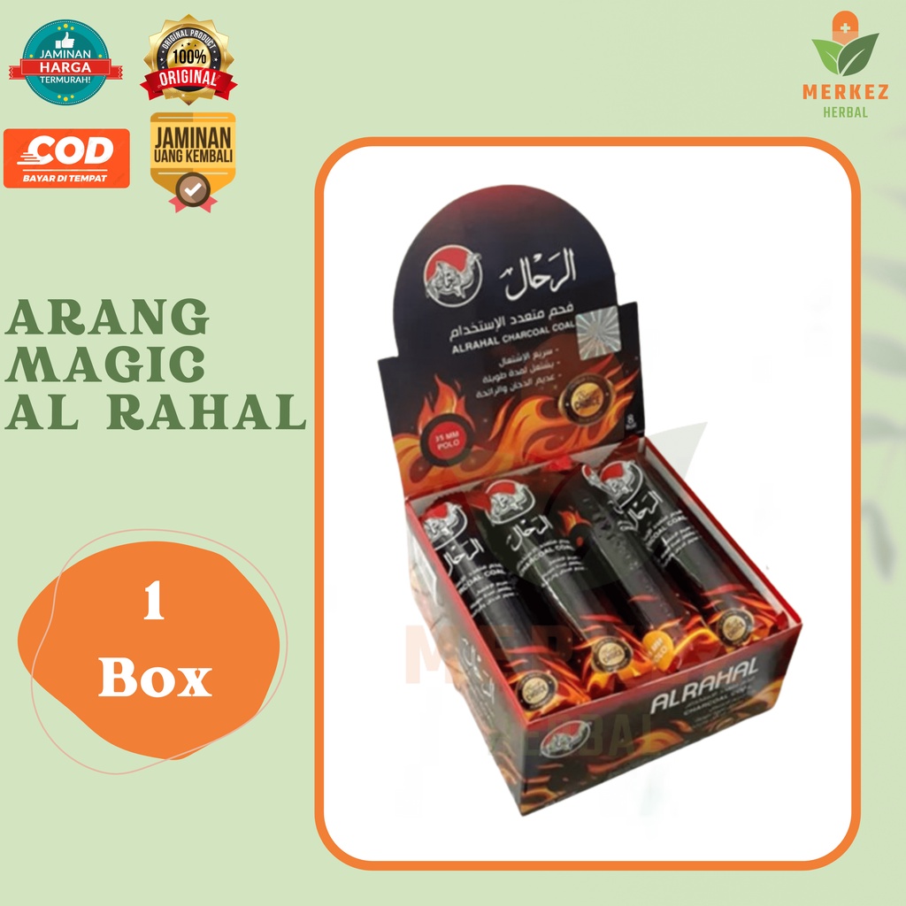 Arang Magic Tahan Lama / Areng Buhur Bakhoor / Arang Bukhur / Arang Dupa Magic Charcoal Al Rahal Charcoal 1 Box Murah