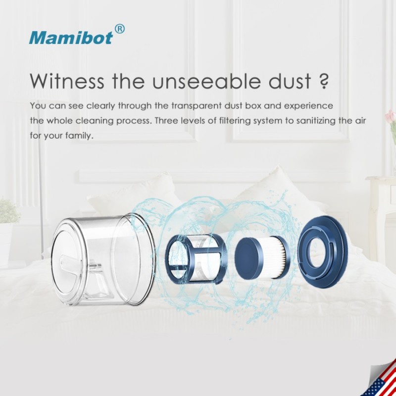 Mamibot UV Lite 200 Cordless UV Dust Mite Vacuum Cleaner - Blue