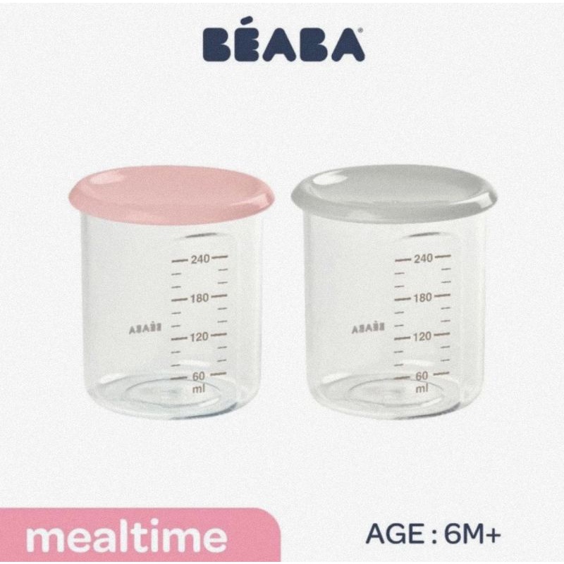 Beaba Set 2 Maxi Portion 240 ml - Wadah Makanan Bayi