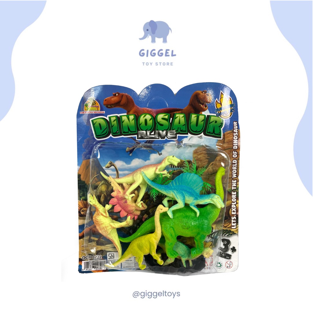 [ Giggel ] Dinosaurus Alive / Mainan Dinosarurus Action Figure / Miniature Dinosaurus Bahan Karet