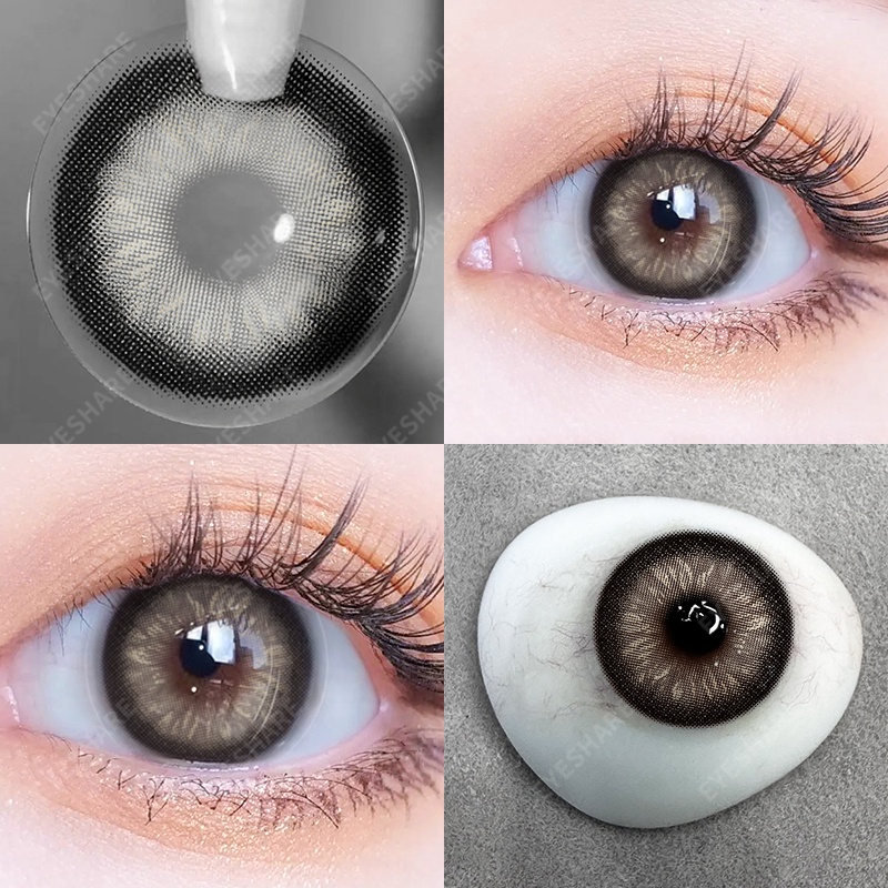 Menyinarimu Lensa Kontak soflen soflens 1Pasang Big eye Contact lens Brown Warna Diameter 14.5mm softlens softlense softlens