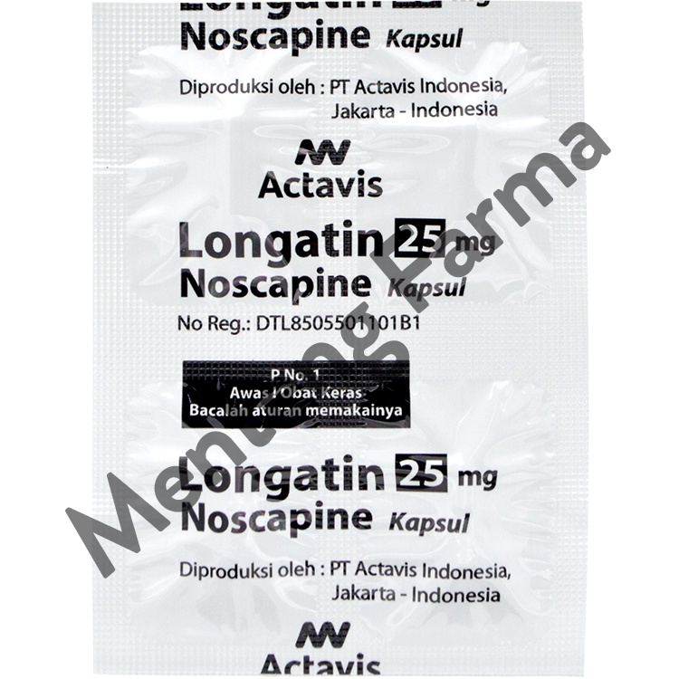 Longatin 25 mg 4 Kapsul - Obat Batuk Tidak Berdahak