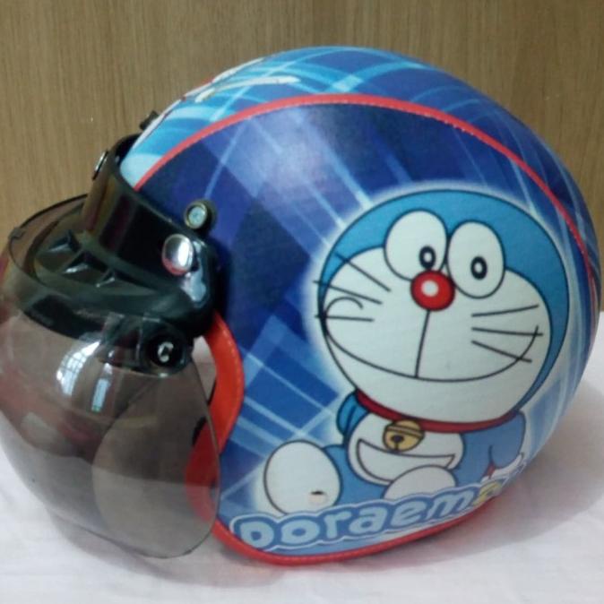 Helm bogo anak karakter DORAEMON biru