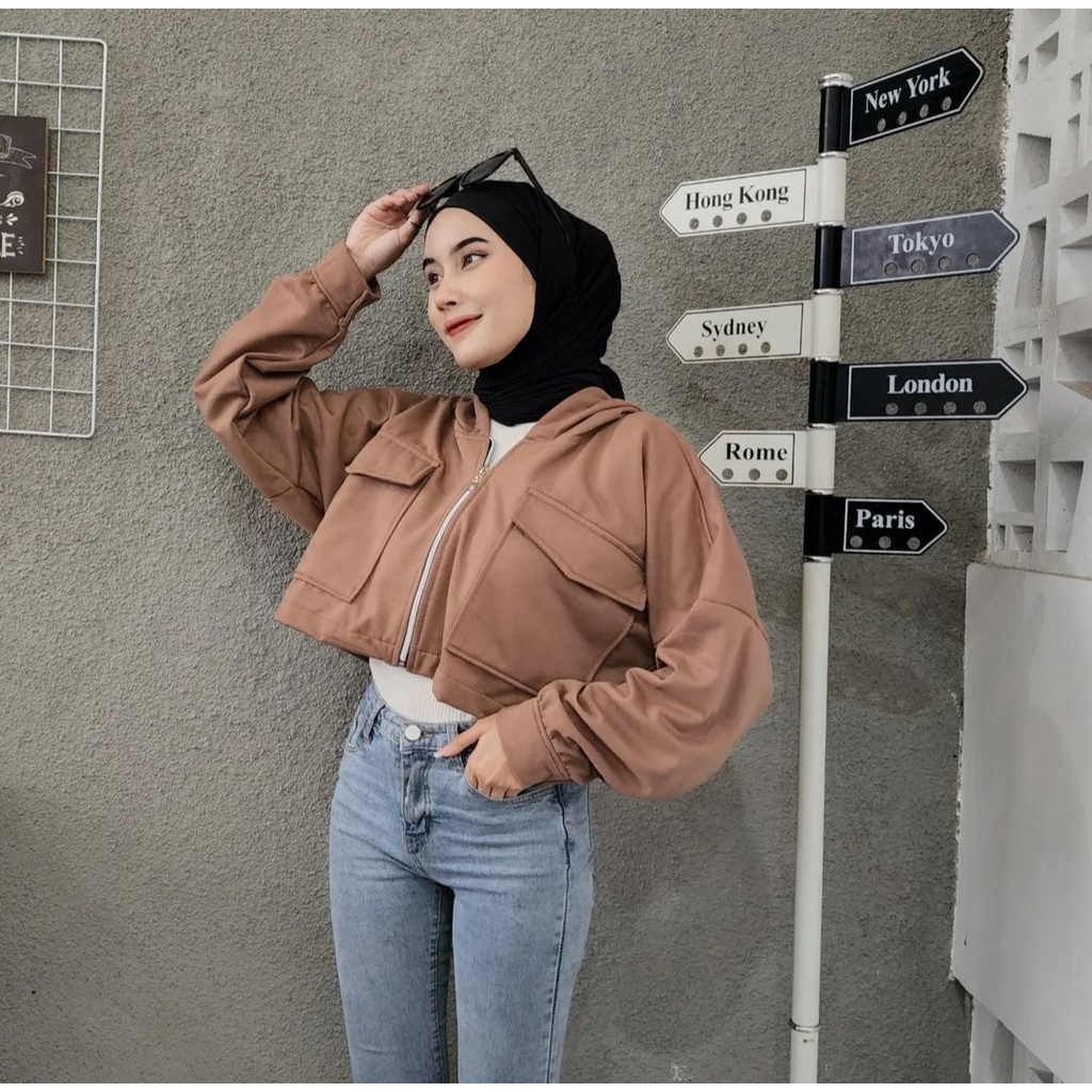 Sweater Wanita LUISA JACKET Outfit Ala Korean Fashion Terkini Style Kekinian Outerwear Kasual