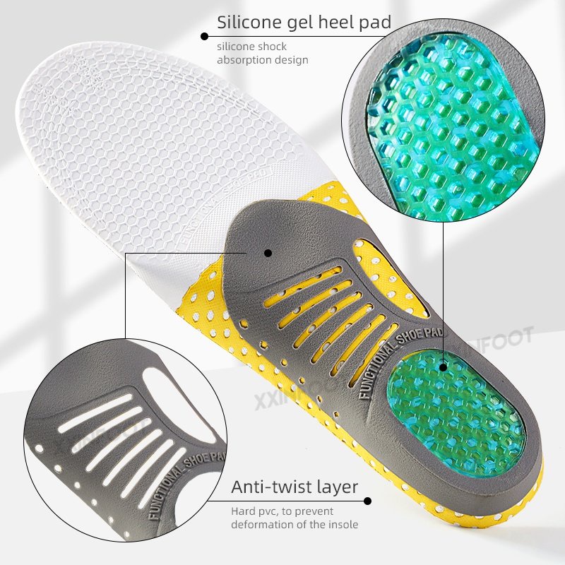 Orthotic Gel Sol Ortopedi Datar Kaki Kesehatan Sole Pad Untuk Sepatu Insert Arch Dukungan Pad Unisex