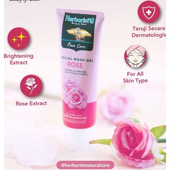 HERBORIST Rose Water | Cleansing Milk 100ml | Facial Wash Gel | Sleeping Mask 80gr