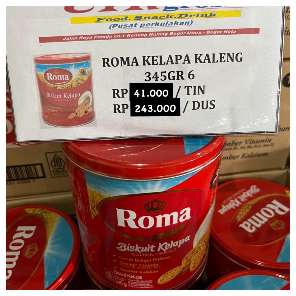 

Roma biskuit kelapa kaleng 345gr