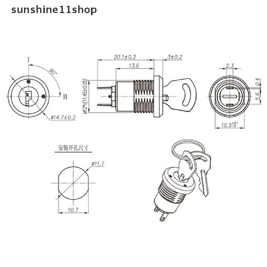 Sho Saklar Kunci Elektronik Saklar ON OFF Lock Kunci Telepon Security Power Switch N