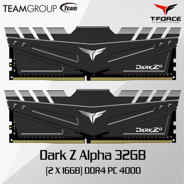 Best Seller Team T-Force Dark Z Alpha 32Gb (2X16Gb) Ddr4 Pc 4000Mhz - Ram Komputer