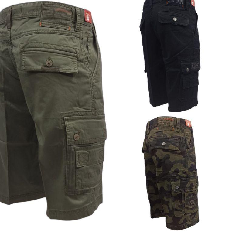 TERPERCAYA Celana Cardinal Cargo/Gunung Pendek Original warna hitam loreng dan hijau army 3/4 ORIGIN