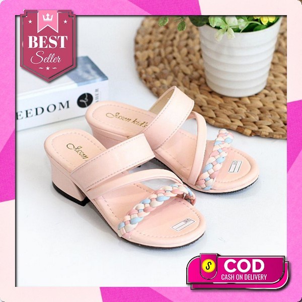 Heels Anak Perempuan Umur 1 2 3 4 5 6 7 8 9 10 11 12 Tahun Sepatu Hak Sandal Anak Perempuan Hak Kac 