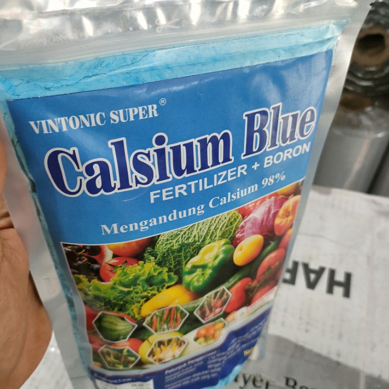 Calsium Blue Feltilizer plus Boron Kemasan 1kg Serbuk Biru