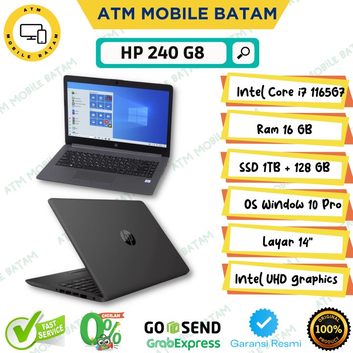 Laptop Hp 240 G8 i7 1165G7 16/128+1TB W10pro