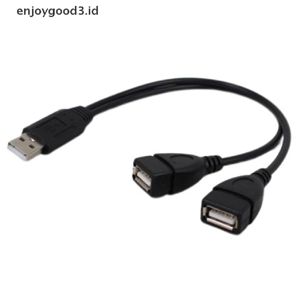 【 Rready Stock 】 2 In 1 Usb2.0 Extension Cable Female To Dual USB Male Data Cable Y Splitter USB Adapter Charging Cable For Hard Disk Network Card Connection （ ID ）