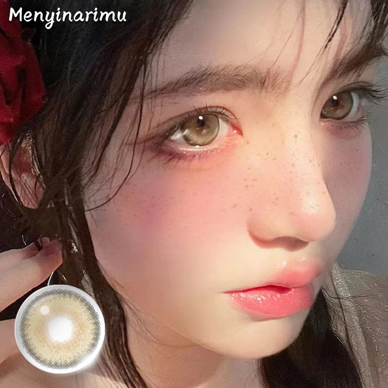 Menyinarimu Lensa Kontak soflen soflens 1Pasang Contact lens Brown Warna Diameter 14-14.5mm softlens softlense softlens