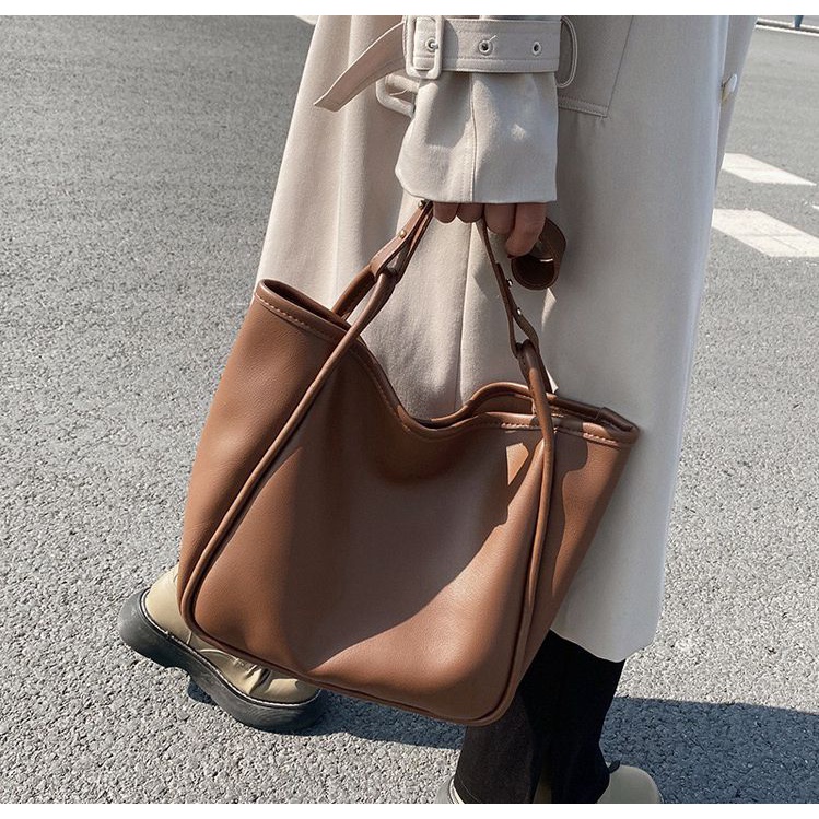 Tas Wanita Selempang Bahu cantik FT63 coklat kopi coffee kulit cantik 29 x 11.5 x 28 cm pouch