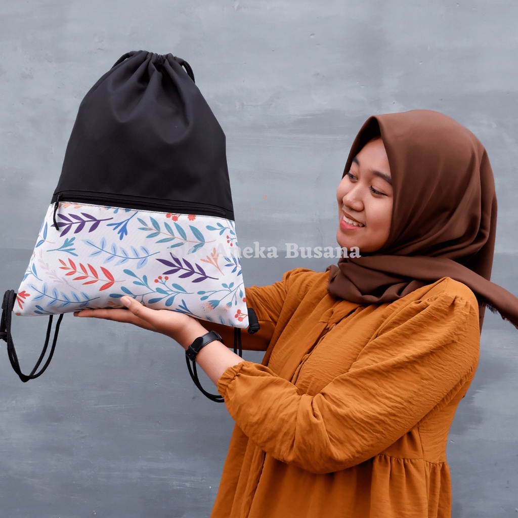 Tas Serut Wanita String Bag Tas Travel Drawstring Bag Tas Ransel Serut Wanita MTS0011