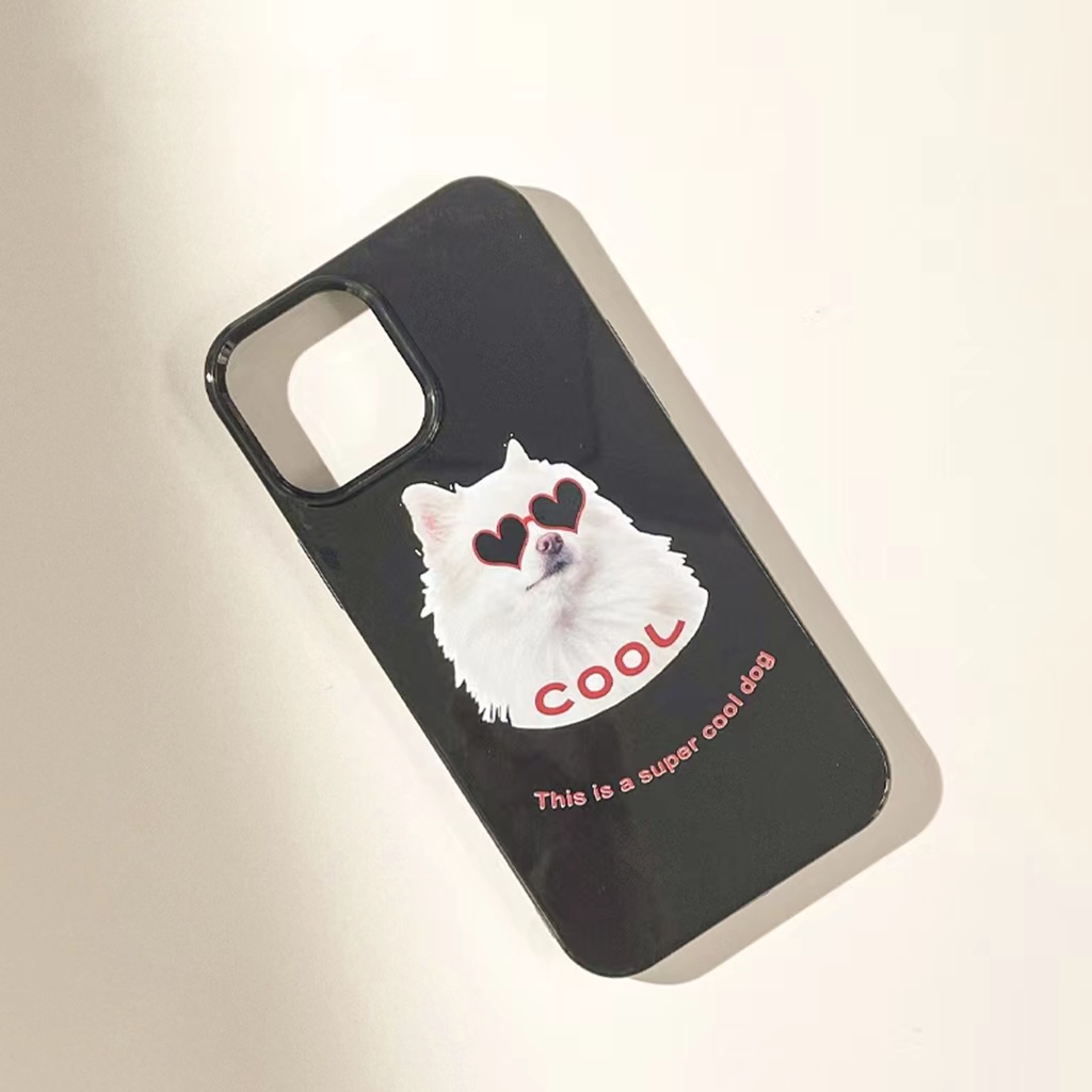 IPHONE Ins Pola Puppy Cocok Untuk Iphone14 14pro 14plus 13 13mini 13pro 13prm iPhone12 7Plus 8Plus Xr XS 13 12mini Pro Max TPU Empat Sudut Casing Ponsel Tahan Guncangan