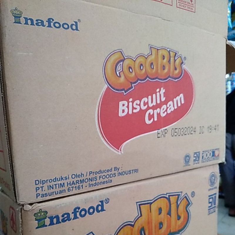 1 dus GoodBis Biscuit Cream isi 21 bks x 190gr