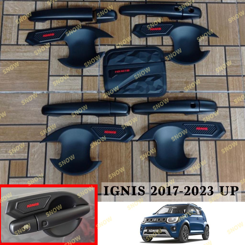 Paket Outer Handle Tank Cover Suzuki Ignis 2017 2022 2023 Hitam