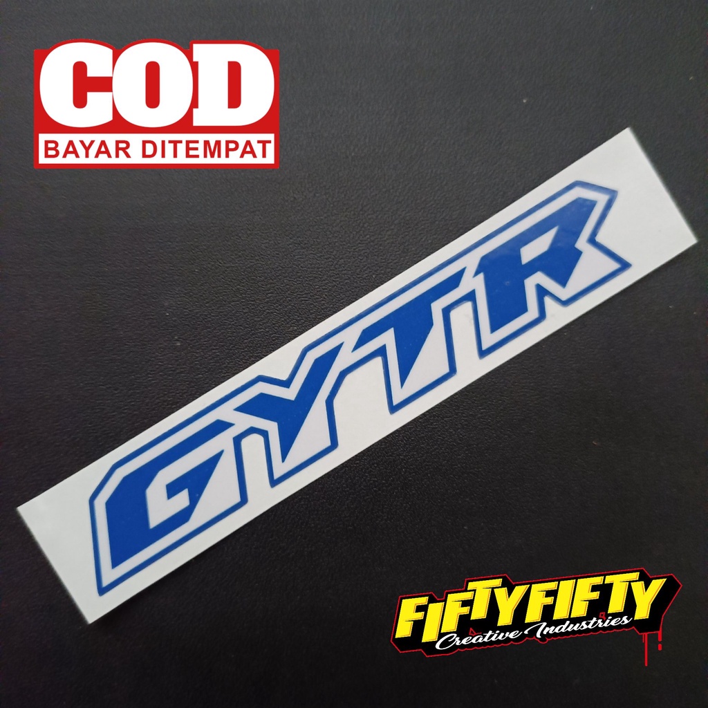 Stiker Print Cut GYTR Stiker Printing Laminasi Glossy Stiker Motor Mobil Helm Sudah Membentuk Pola Desain