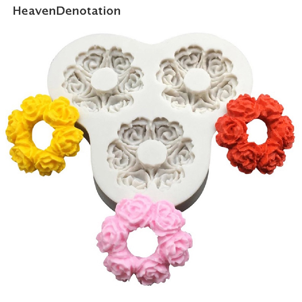 [HeavenDenotation] 1pc 3D Mini Bunga Mawar Teko Cetakan Silikon DIY Coklat Fondant Tools Mould HDV