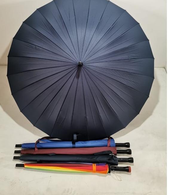➾ Payung golf 24 jari polos ada sarung kualitas premium ✭