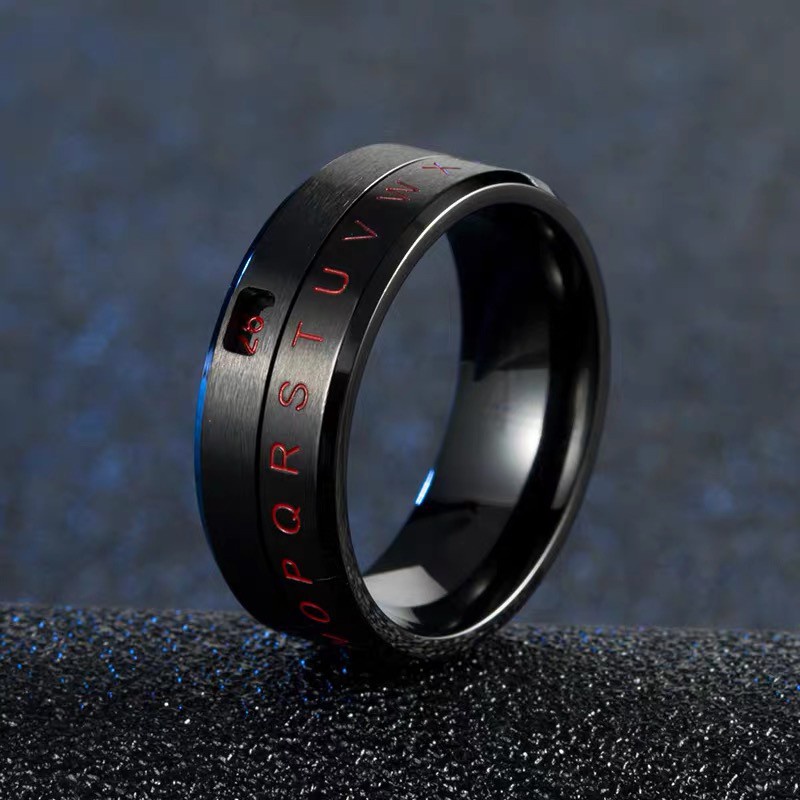 Cincin Jari Telunjuk Model Putar Bahan Titanium Steel Hypoallergenic Gaya Hipster Retro Untuk Unisex