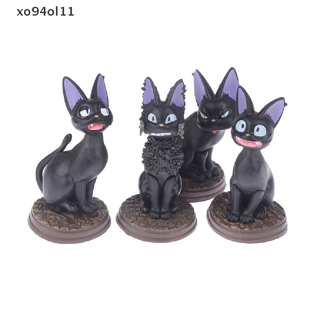 Xo 6Pcs Boneka Hewan Kucing Hitam Tokoh Anime Model Desktop Lucu Hiasan Mobil Dekorasi Rumah Mainan Anak Boneka Doll Mikro Landscape Ornamen Sisipan Kue OL