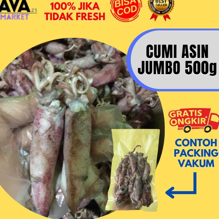 

✯ Cumi Asin Fresh Size JUMBO 500 Gram ☆