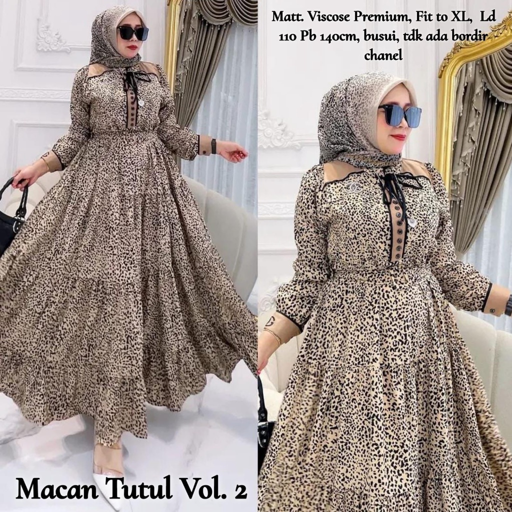 MACAN TUTUL 2 DRESS LABEL MADANI GAMIS VIRAL KEKINIAN DRESS MUSLIMAH GAMIS TERBARU DRESS WANITA FASH