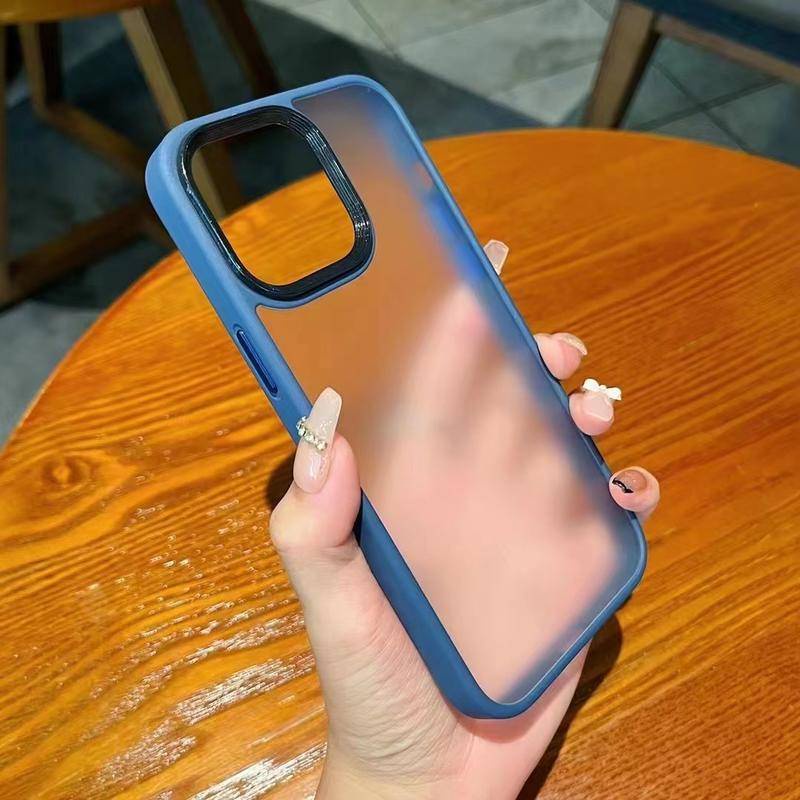 IPHONE Casing Ponsel Kulit Asli Kompatibel Dengan Iphone14 13 11 12 Pro Max 14Plus XR X XS Max Casing Pelindung Tembus Matte Anti-knock