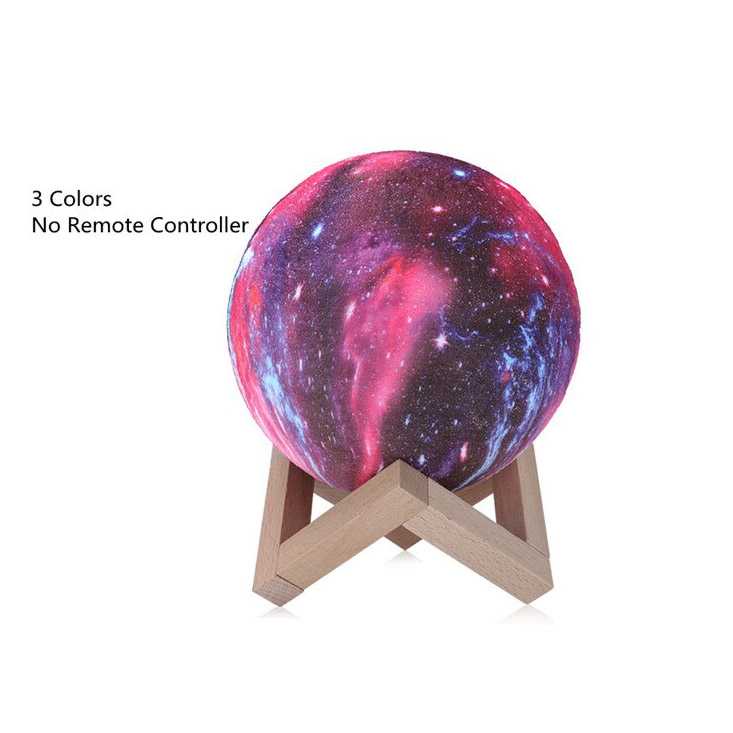 (BISA COD) FTIHSHP Coquimbo Lampu Tidur Bulan 3D Moon Rechargeable Lamp 16 Color 220V - 606816