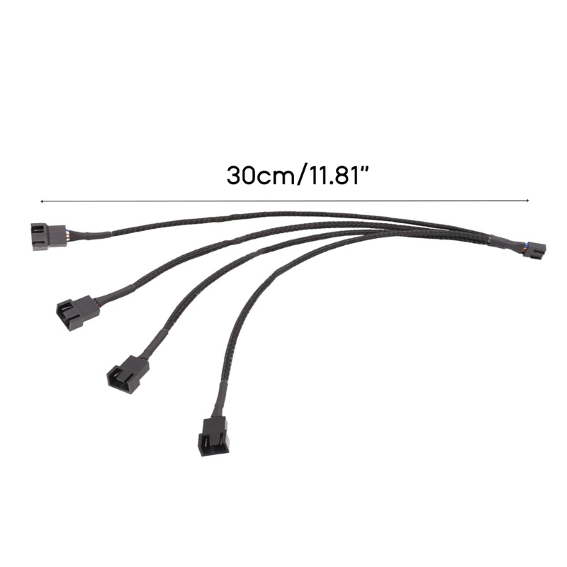 Btsg 1sampai4ways Fan Expansion Line PWM Control Sleeved Line Untuk Hub Kipas Sasis PC