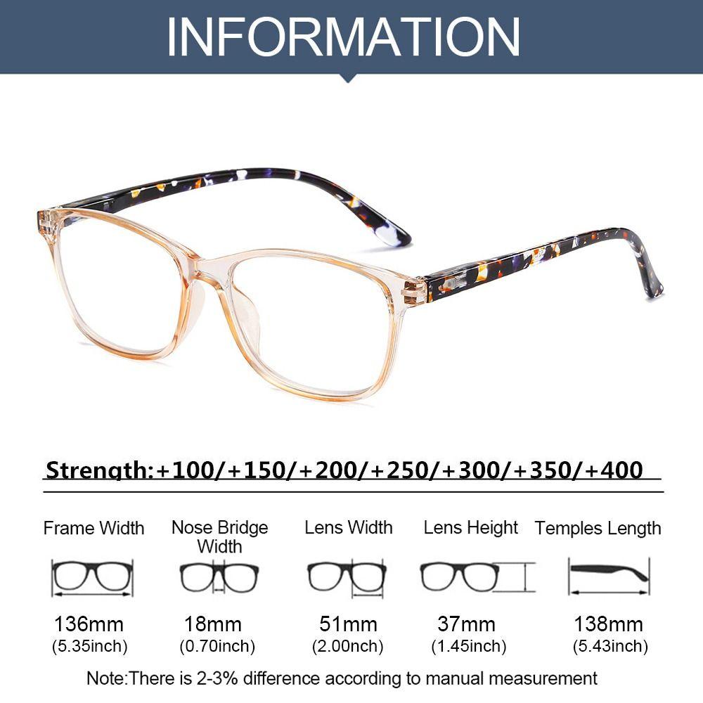 R-flower Kacamata Baca Nyaman Elegan Pelindung Mata Vintage Ultra Light Frame