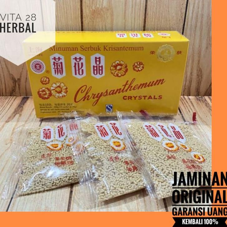 

✤ CHRYSANTHEMUM CRYSTAL CI HUA CING 1 BOX ISI 10 SACHET MINUMAN PANAS DALAM DAN TENGGOROKAN ✫