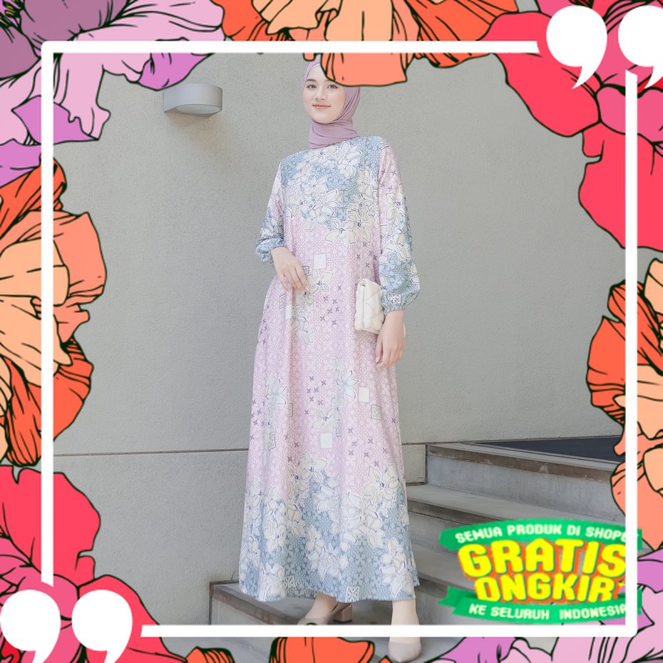 Le Khari Sasha Dress Busui Gamis Bahan Maxmara Size S-XL / milenial new