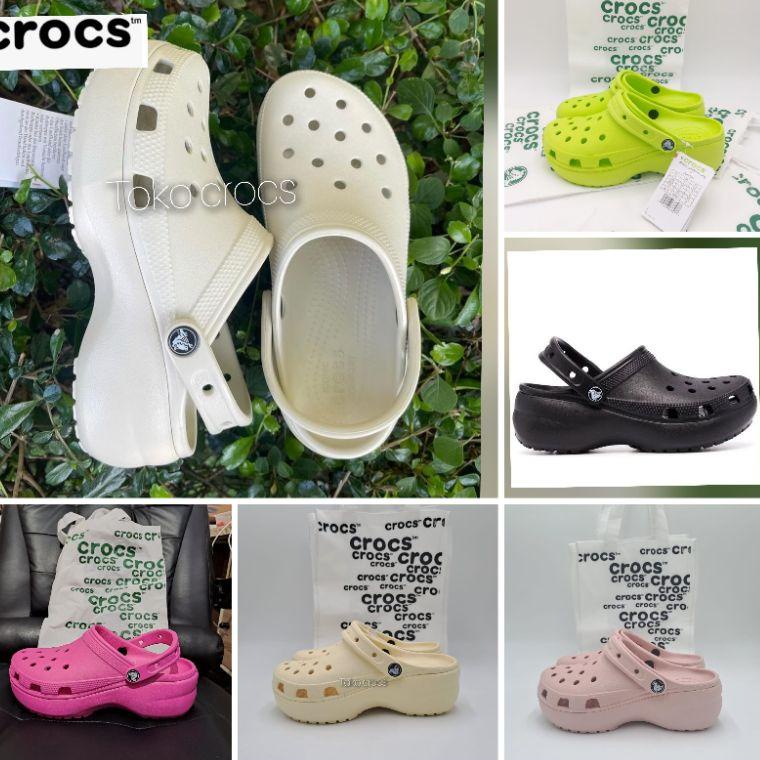 TERPERCAYA Crocs Classic clog platform / Sandal wanita Crocs classic Platform bae / Crocs platform c