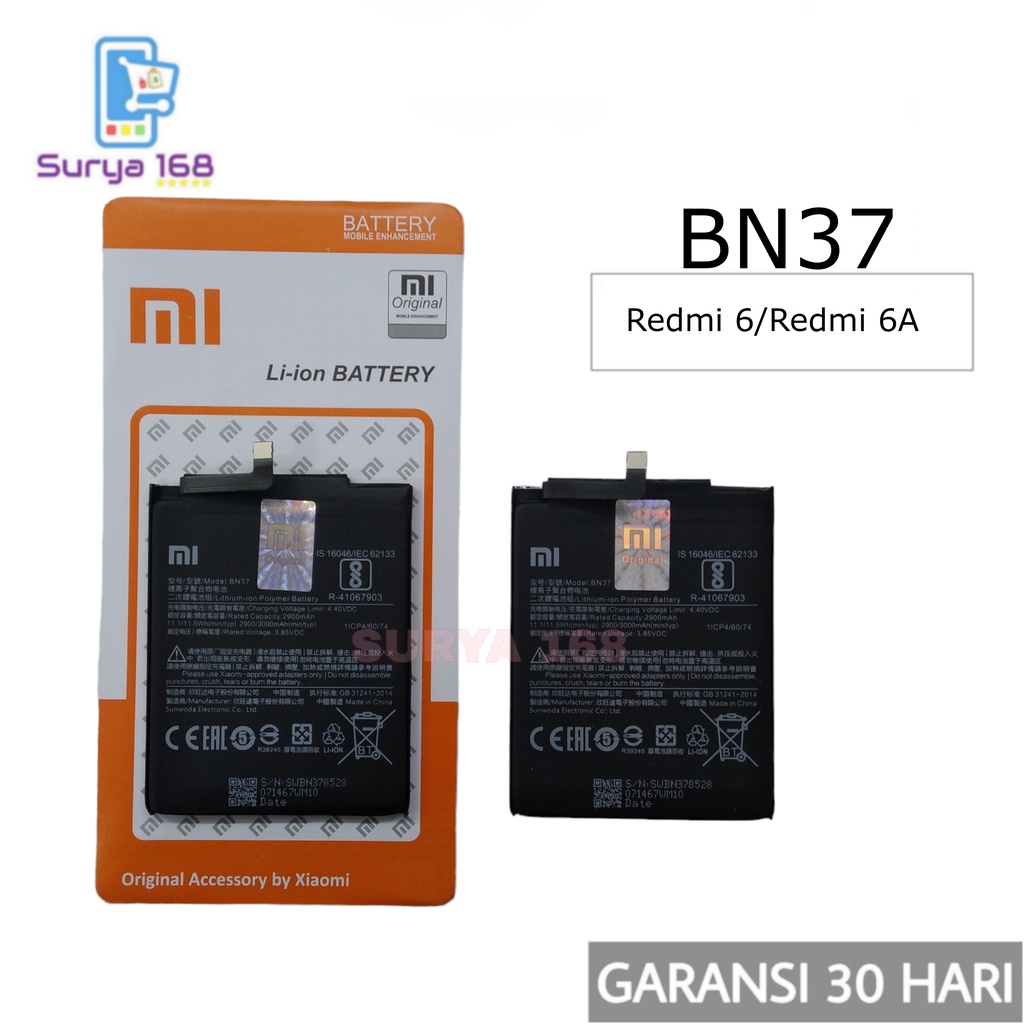 BATTERY BATERAI BATTERE BATRE XIAOMI REDMI 6 REDMI 6A BN-37 BN37