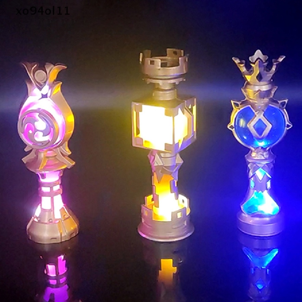 Xo Genshin Thunder God's Heart of Rock God Desktop Ornament Mainan Lampu Menyala OL