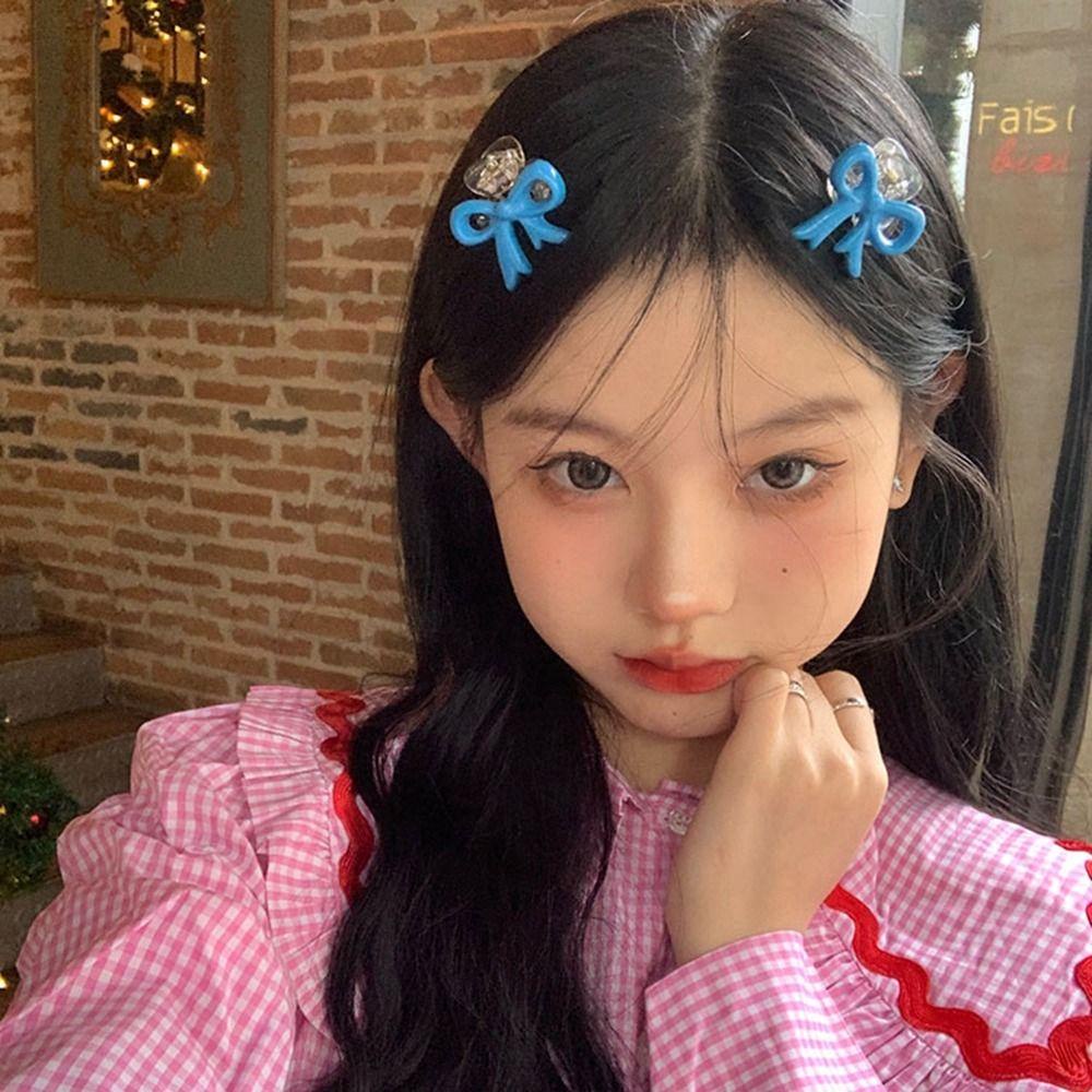 Needway Jepit Rambut Lucu Imut Manis Mini Y2K Gadis Hair Clip Bow Gaya Korea Hiasan Kepala