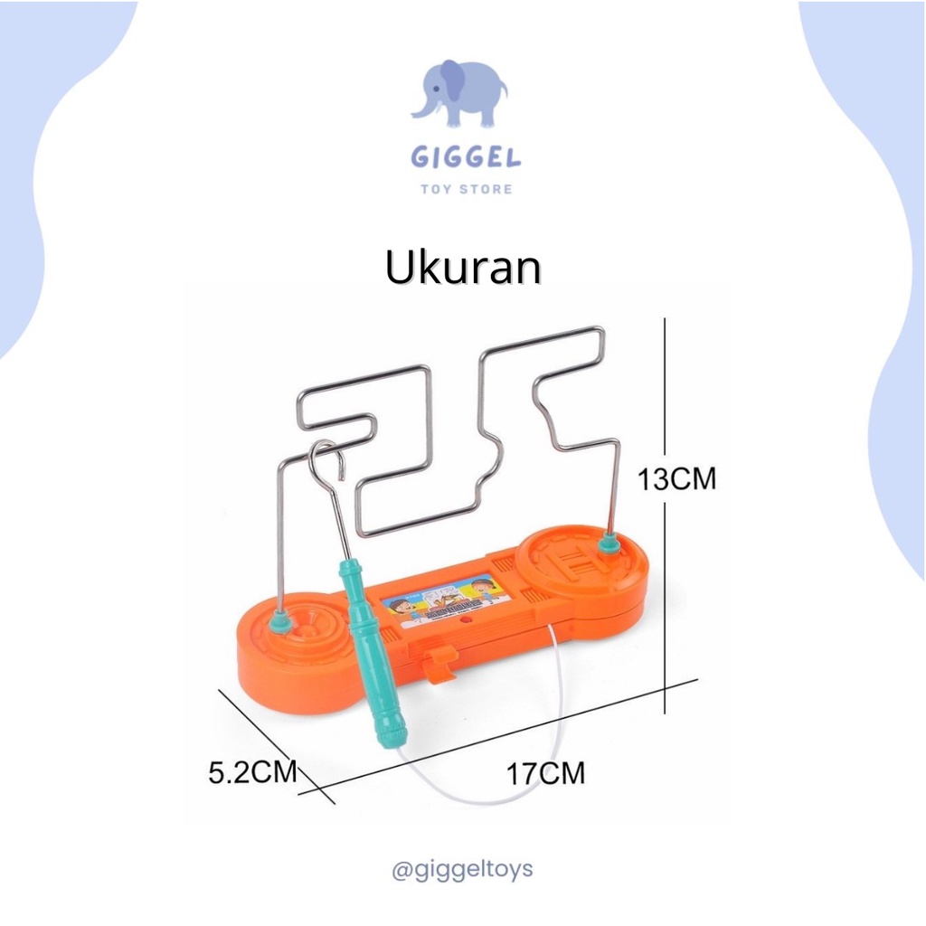 [ Giggel ] ELECTRIC SHOCK MAZE/ electric maze game/ Mainan Keluarga Melatih Focus Motorik Kesabaran/Electricity Maze