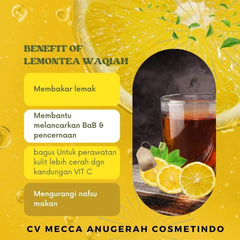 

Waqiah Lemon Tea 3box teh penurun berat badan teh pelangsing