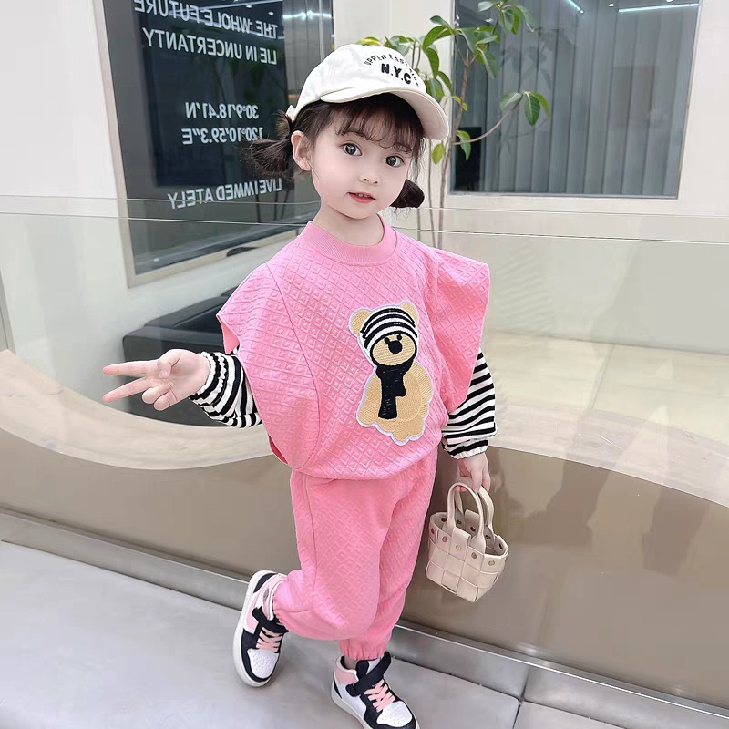 Baju Anak Perempuan Setelan Anak Perempuan Import/Setelan Import Korea/Setelan Jogger1-6th