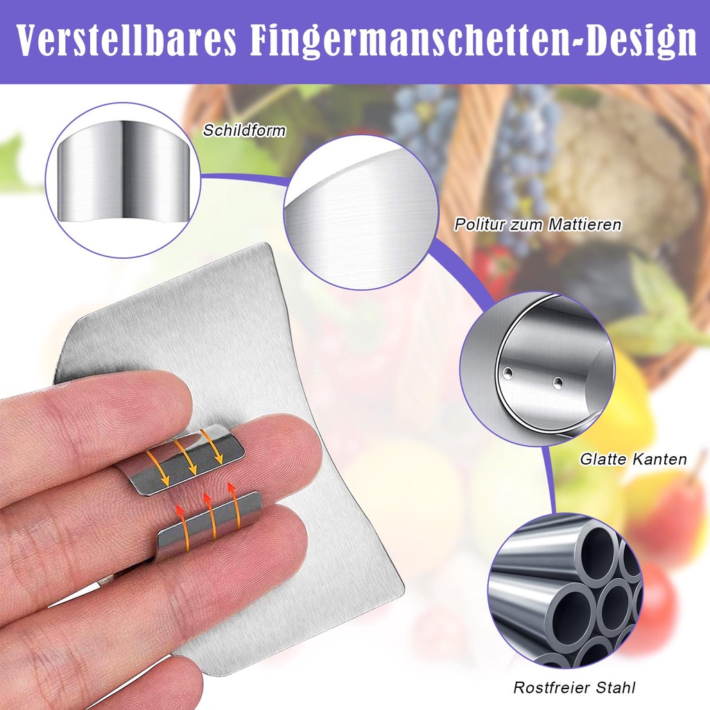 2buah Cincang Makanan Jari Penjaga Universal Pelindung Tubuh Fitting Pelindung Aksesoris Pelindung Tangan Rumah Tangga