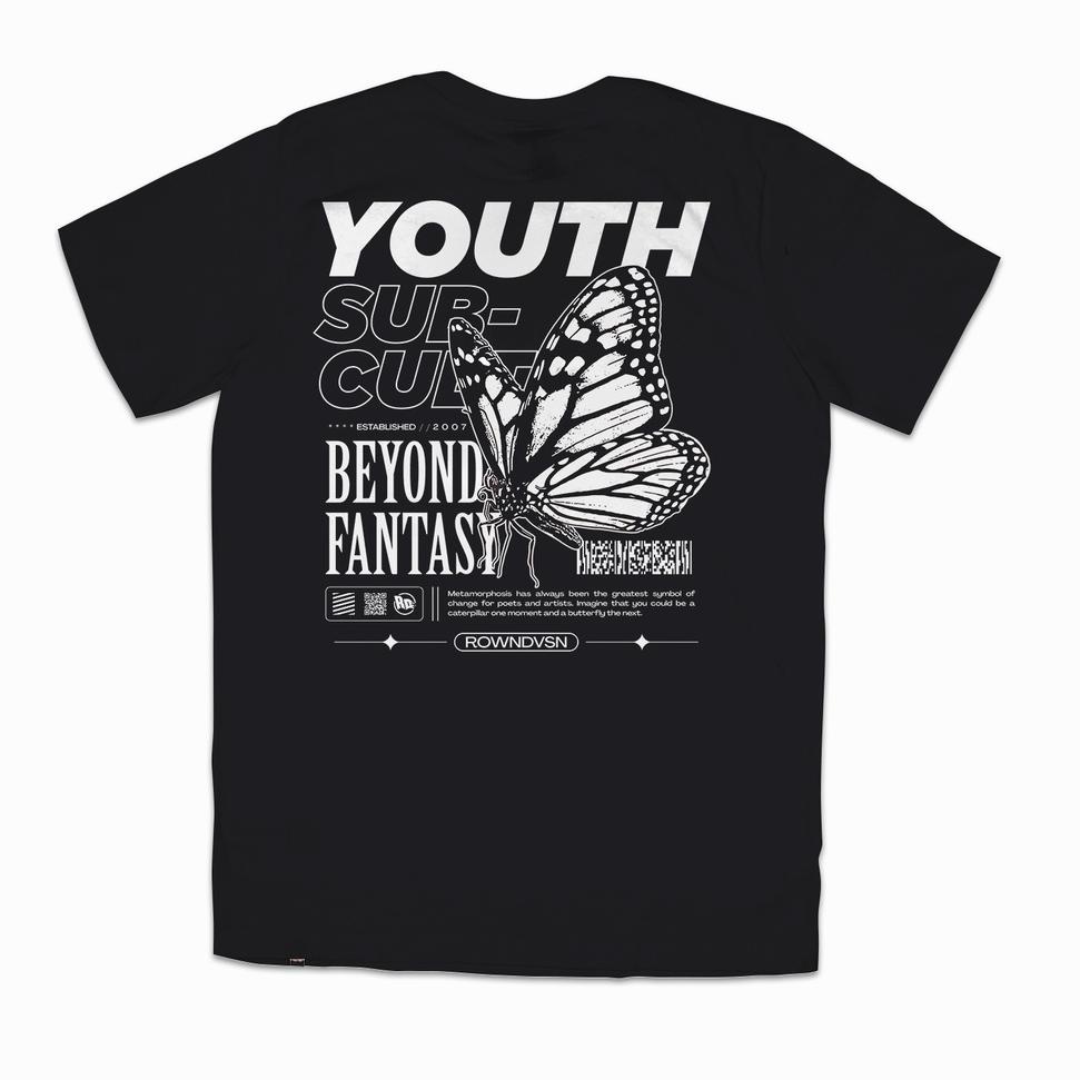 BEST SELLER Rown Division Official T-Shirt - Rowndvsn Kaos Monarch Black - TC007